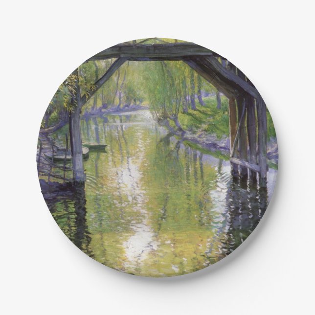 The Old Bridge (by Guy Rose) Paper Plate (Front)