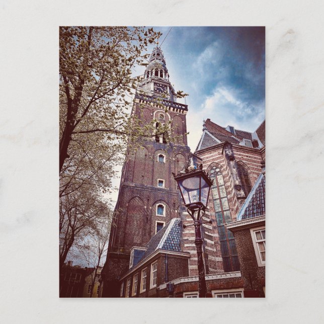 The Old Church, Amsterdam Postcard (Front)