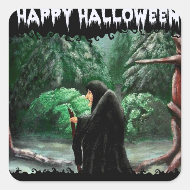 The Old Crone Halloween Stickers (Front)