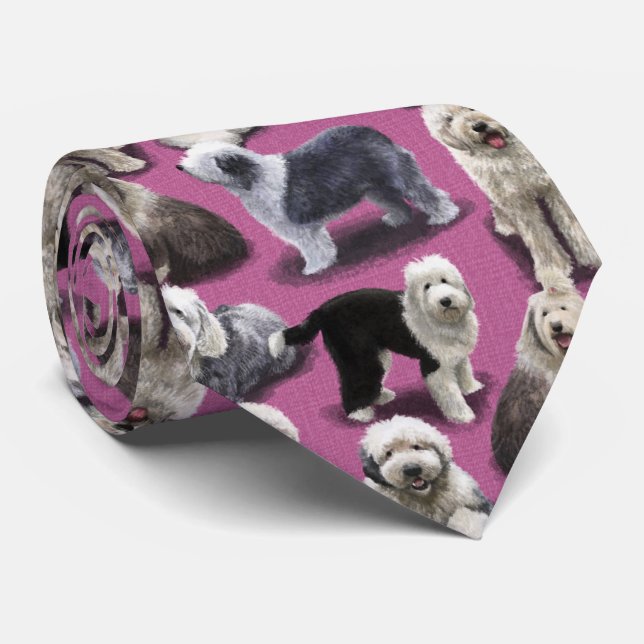 The Old English Sheepdog OES Tie (Rolled)