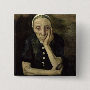 The Old Farmer, 1903 2 Inch Square Button