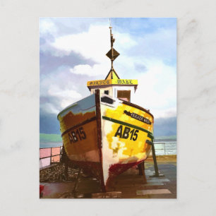THE OLD FISHING BOAT POSTCARD