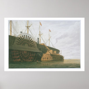 The Old Frigate HMS Agamemnon with her weight of c Poster