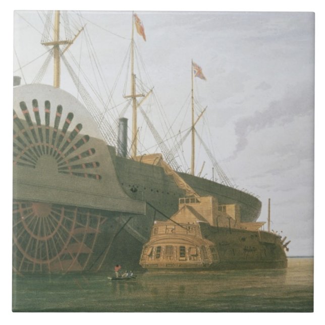 The Old Frigate HMS Agamemnon with her weight of c Tile (Front)