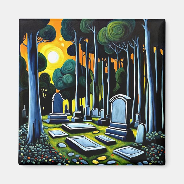 The Old Graveyard at Sunset 2 Magnet (Front)