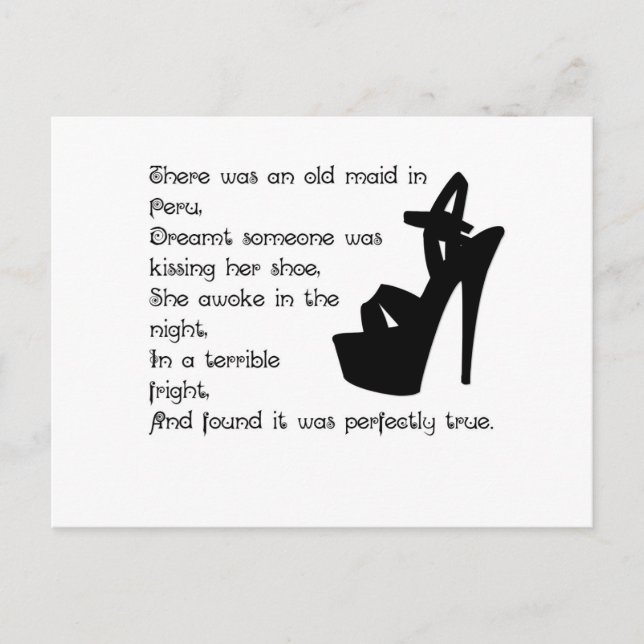 The Old Maid in Peru Postcard (Front)