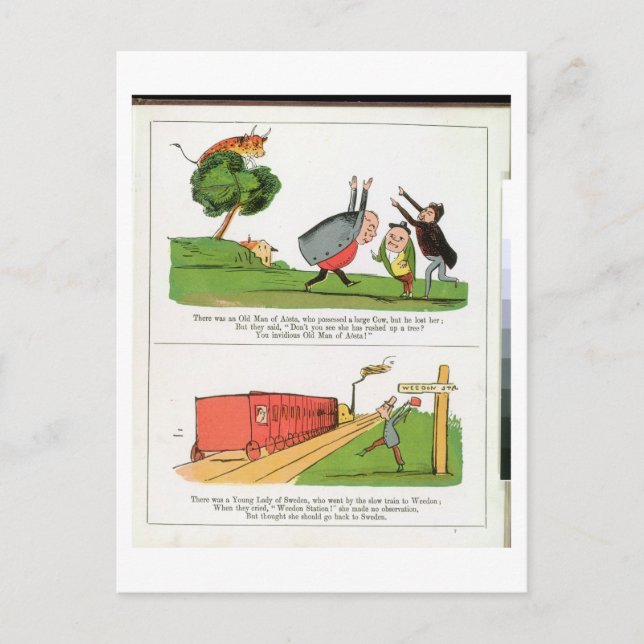 The Old Man of Aosta, page from 'The Book of Nonse Postcard (Front)