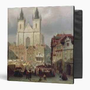 The Old Market Place at Prague, 1881 (oil on canva Binder