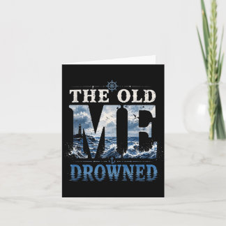 The Old Me Drowned Christian Baptism Reborn Faith Card