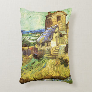 The Old Mill by Vincent van Gogh Accent Pillow