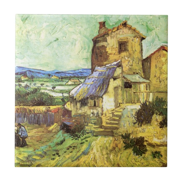 The Old Mill by Vincent van Gogh Tile (Front)