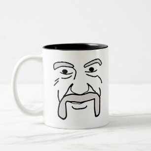 The old moustache Two-Tone coffee mug