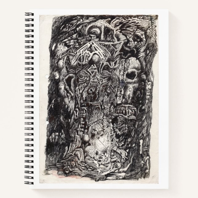 The Old Ones, ink drawing Notebook (Front)