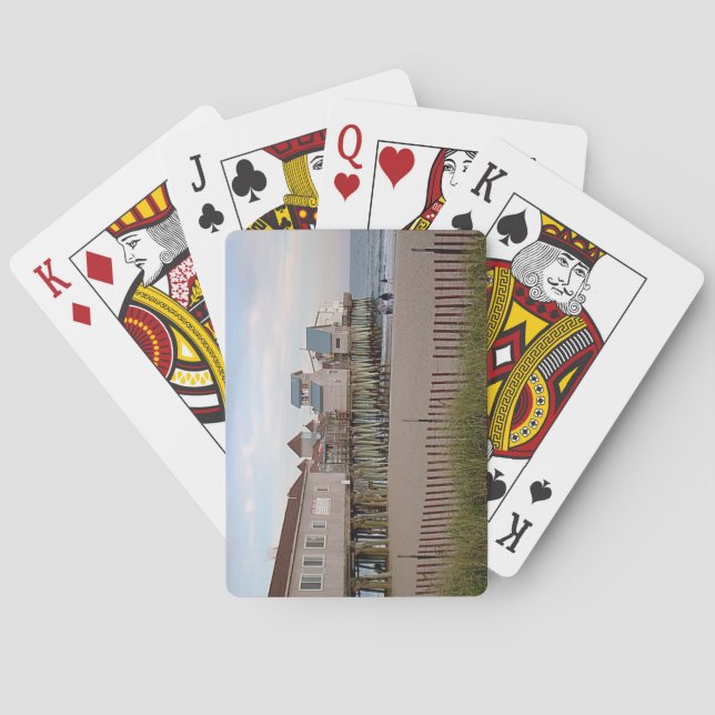 The Old Orchard Beach Pier by Wendy C Allen 2004 Playing Cards (Back)