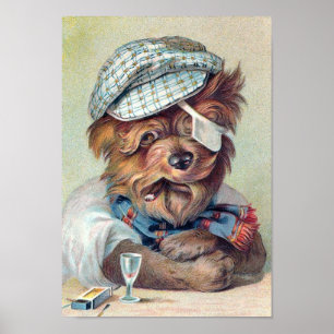 "The Old Rascal" Vintage Dog Poster