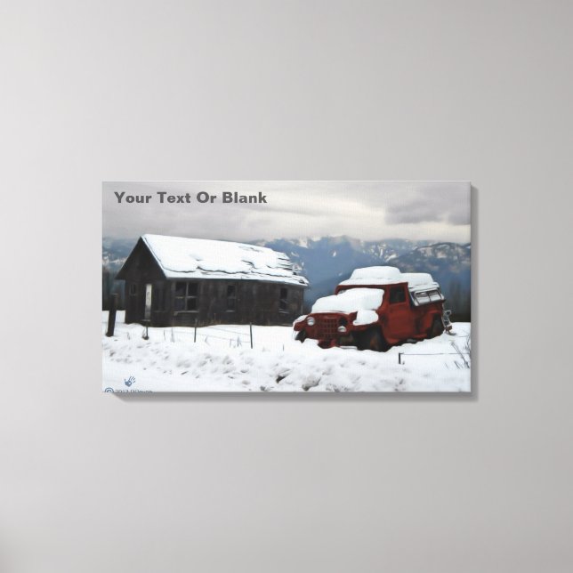 The Old Red Truck Canvas Print (Front)