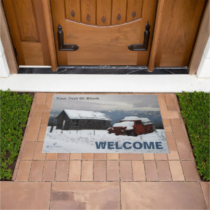 The Old Red Truck Doormat