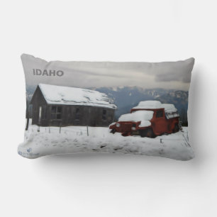 The Old Red Truck Lumbar Pillow