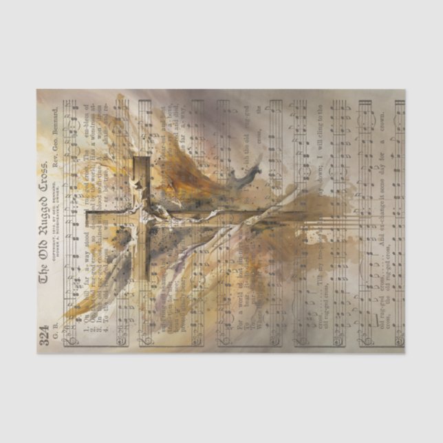 The old Rugged Cross  Tissue Paper (Front)