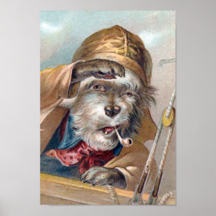 "The Old Sea Dog" Vintage Poster