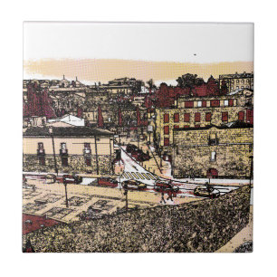 The Old Town of Salamanca Spain Tile