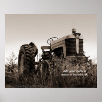 The Old Tractor Customizable Print