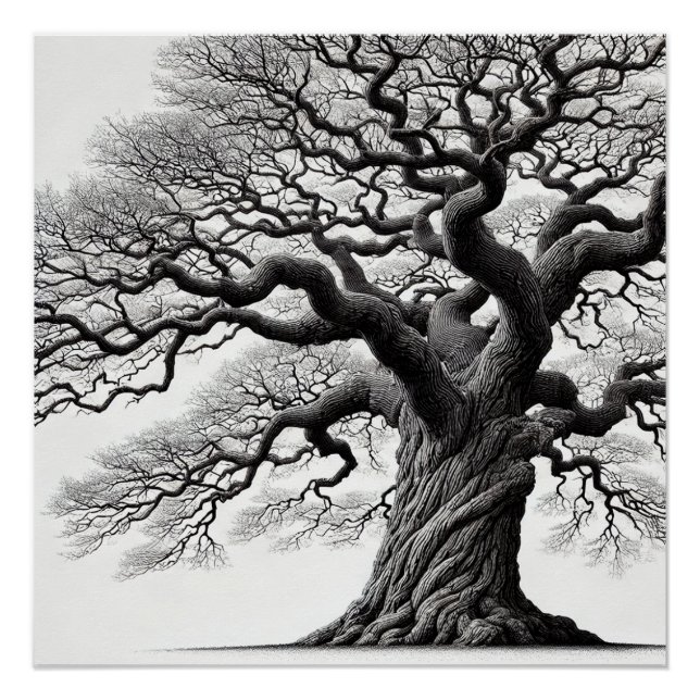 The Old Tree Ink art style  Poster (Front)