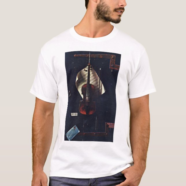 The Old Violin By Harnett William Michael T-Shirt (Front)