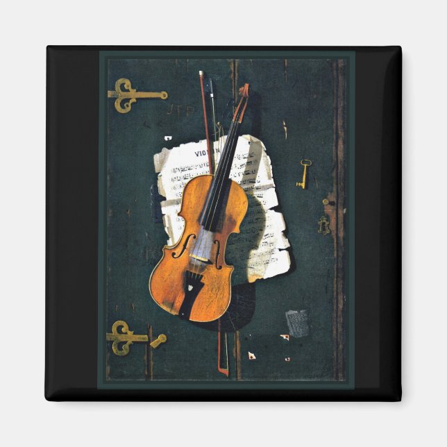 The Old Violin, fine art painting Magnet (Front)
