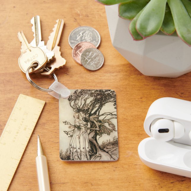 The Old Woman in the Wood by Arthur Rackham Keychain (Desk)