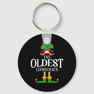 The Oldest Leprechaun St Patricks Day Matching Keychain