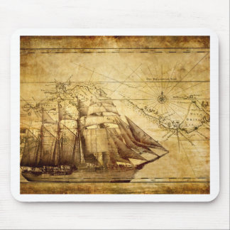 The Oldest World Map Ship Mouse Pad