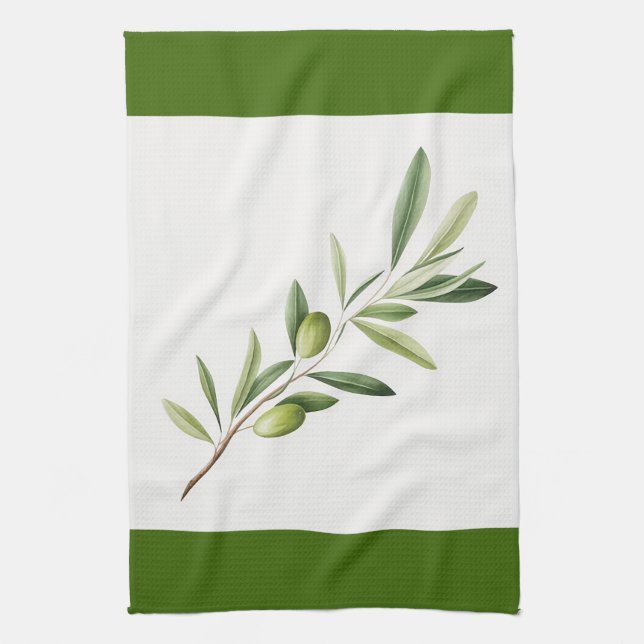“The Olive Branch” Kitchen Towel (Vertical)