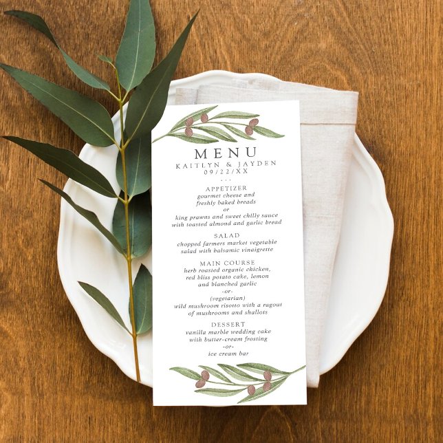 The Olive Branch Wedding Collection - Menu (Creator Uploaded)