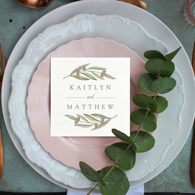 The Olive Branch Wedding Collection Napkin (Creator Uploaded)