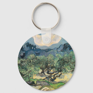 the olive trees,1889, Vincent van Gogh Keychain