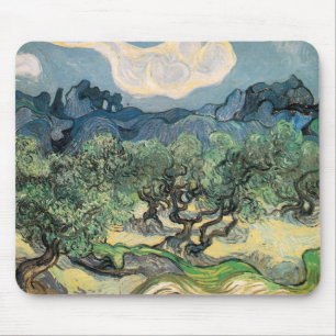 the olive trees,1889, Vincent van Gogh Mouse Pad