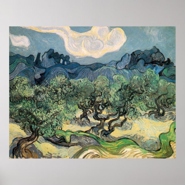 the olive trees,1889 Vincent van Gogh Poster (Front)