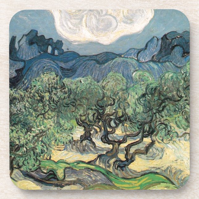 The Olive Trees, Vincent van Gogh Coaster (Front)