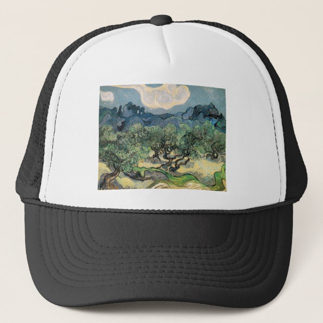 The Olive Trees, Vincent van Gogh Trucker Hat (Front)