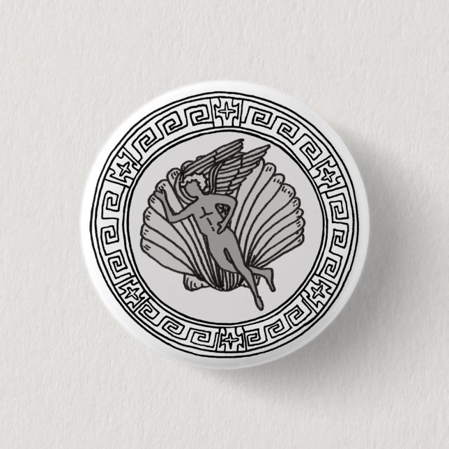 The Olympians! Aphrodite / Venus symbol badge 1 Inch Round Button (Front)