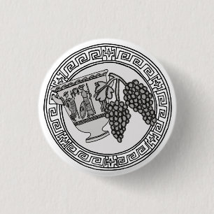 The Olympians! Dionysus / Bacchus symbol badge 1 Inch Round Button