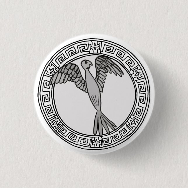 The Olympians! Hera / Juno symbol badge 1 Inch Round Button (Front)