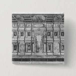 The Olympic Theatre at Vicenza 2 Inch Square Button