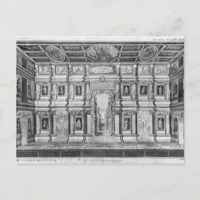 The Olympic Theatre at Vicenza Postcard (Front)