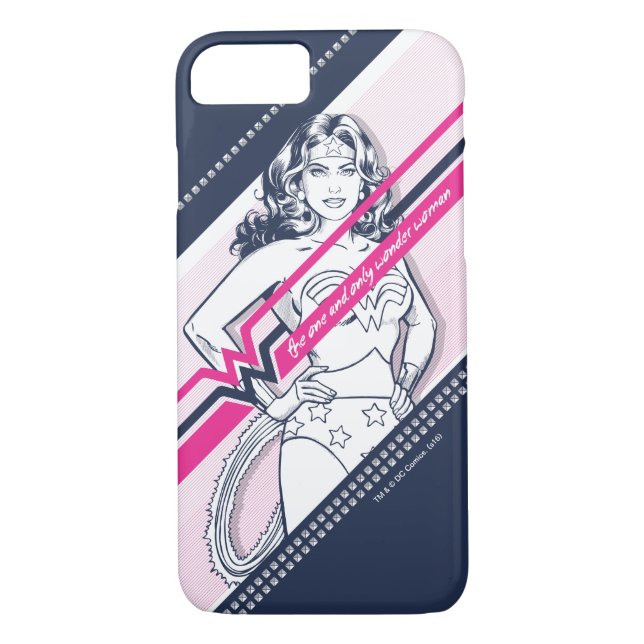 The One And Only Wonder Woman' Retro Graphic Case-Mate iPhone Case (Back)