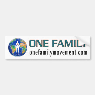 The One Family World Peace Movement BUMPER STICKER