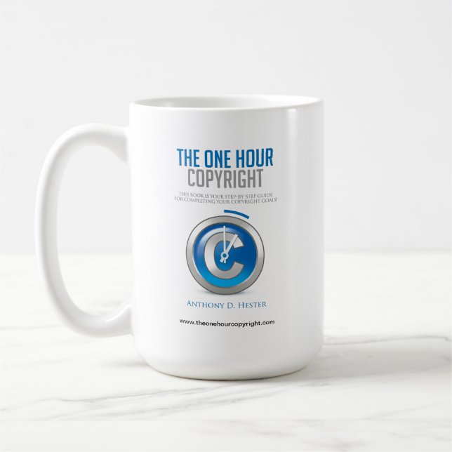 The One Hour Copyright Coffee Mug (Left)
