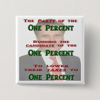 The One Percent 2 Inch Square Button