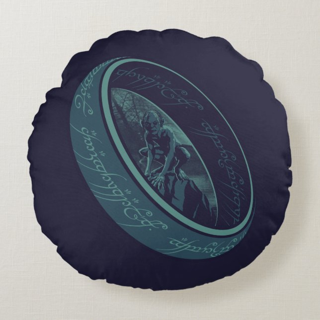 THE ONE RING™ GOLLUM™ Graphic Round Pillow (Front)